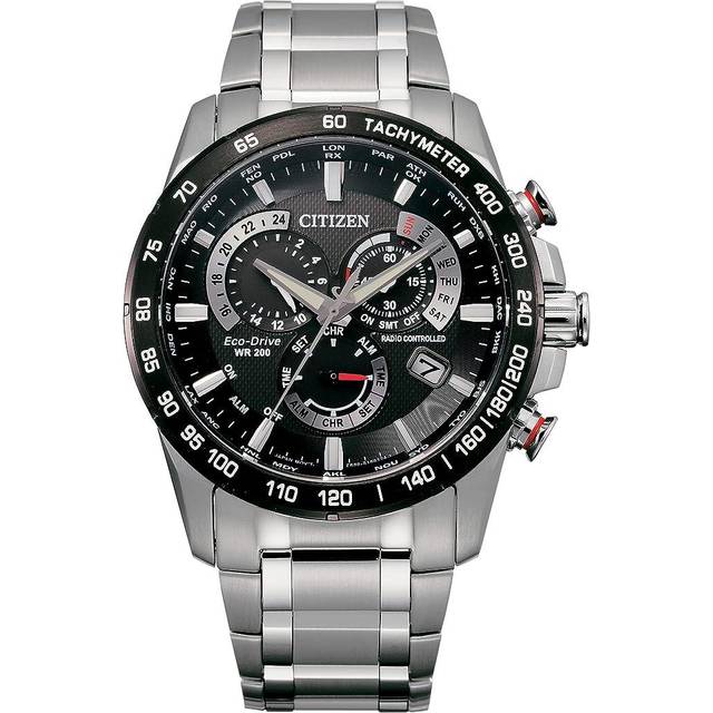 Citizen Eco-Drive Men's Perpetual Chronograph A.T Stainless Steel Bracelet Watch