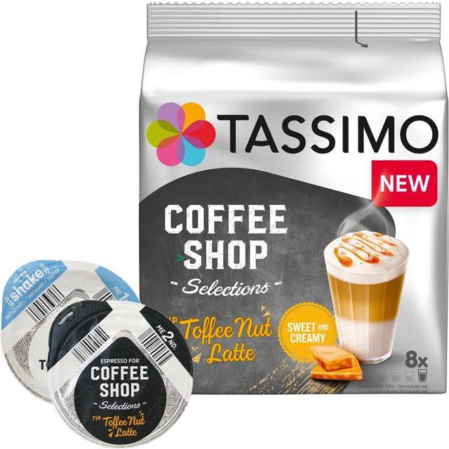 Toffee Nut Latte - Coffee Shop Selections - 16 pods for Tassimo