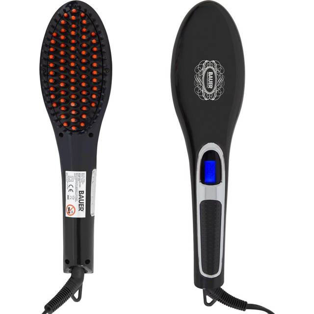 Bauer Straightener Hair Brush - Black | TJ Hughes