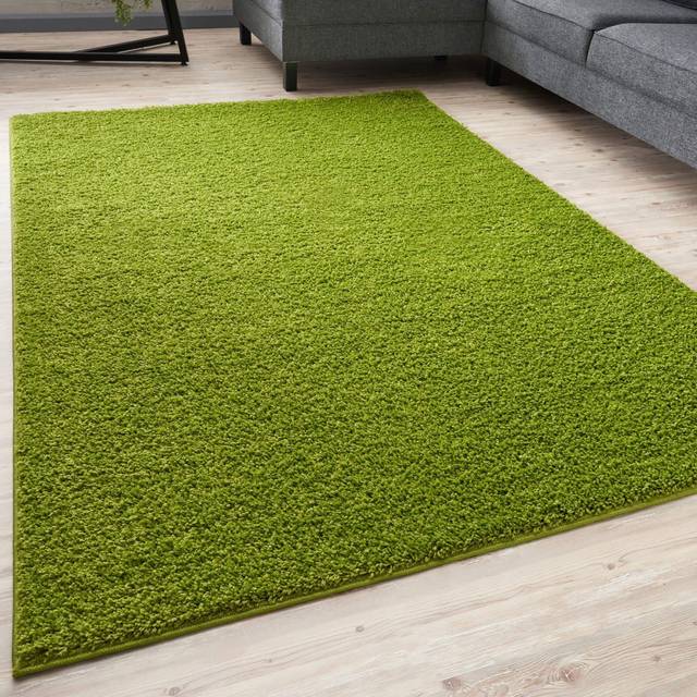 THE RUGS Shaggy Rugs Green Living Room Rug - Soft Fluffy Thick Carpet For Bedrooms & Kitchen Easy To Clean Home Decor Rugs | Size: 120cm x 170cm