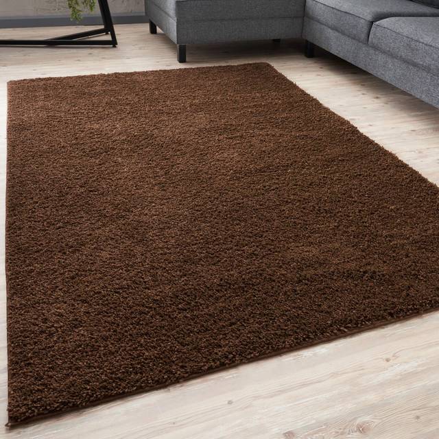 The Rugs Shaggy Rugs Brown Living Room Rug - Soft Fluffy Thick Carpet For Bedrooms and Kitchen Easy To Clean Home Decor Rugs - 120cm x 170cm