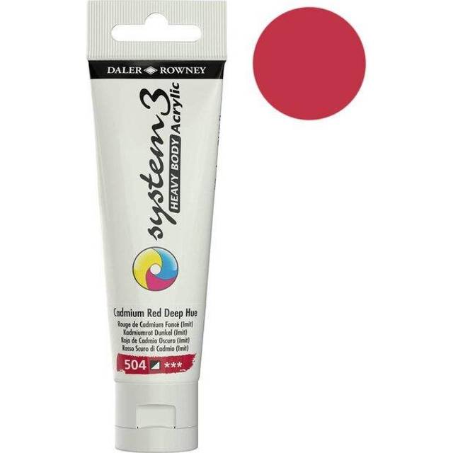 Daler Rowney System 3 Heavy Body Acrylic 59ml Cadmium Red Deep Hue