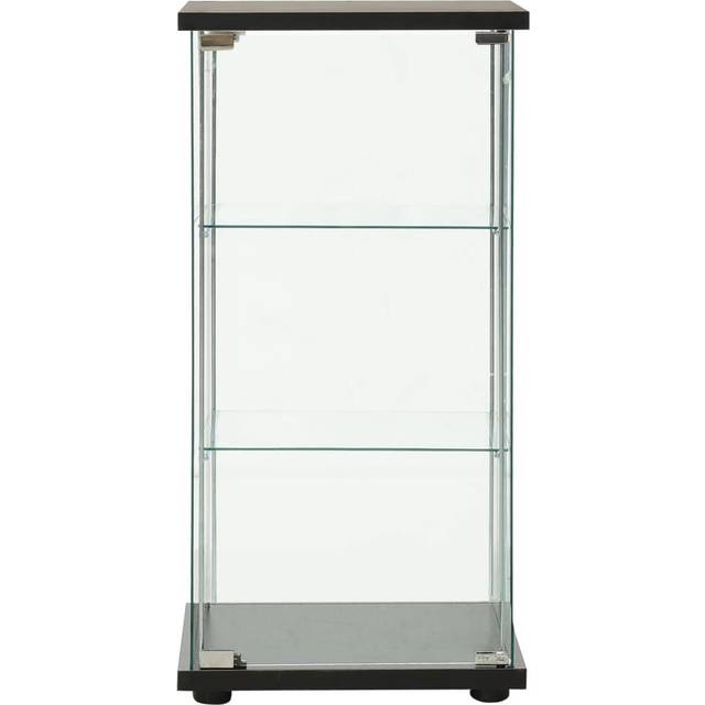 vidaXL Storage Cabinet Tempered Glass Black