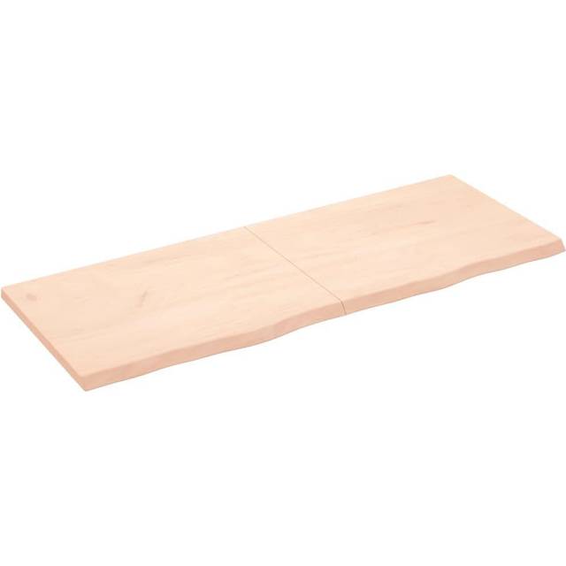 vidaXL Wall Shelf 160x60x(2-4) cm Untreated Solid Wood Oak - Brown