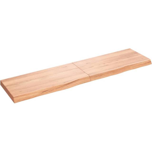 vidaXL Wall Shelf Light Brown 160x40x(2-6) cm Treated Solid Wood Oak