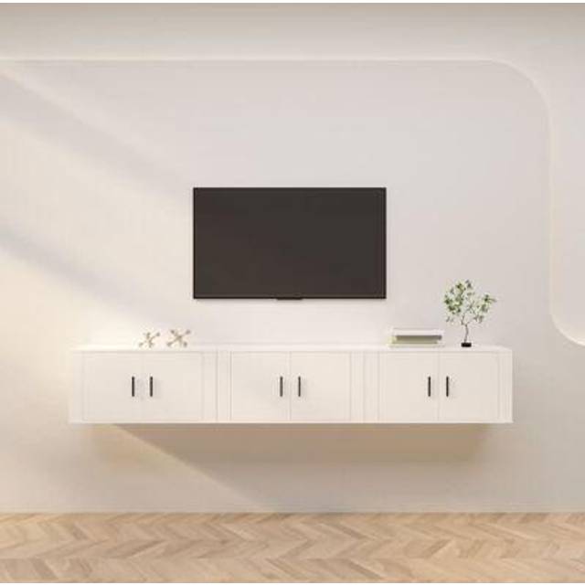 vidaXL Wall-mounted TV Cabinets 3 pcs White 80x34.5x40 cm