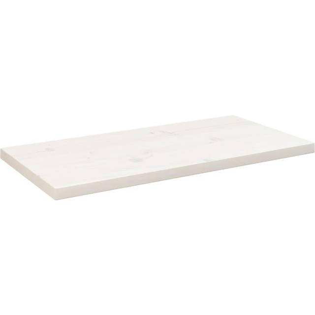 vidaXL Table Top White 80x40x2.5 cm Solid Wood Pine Rectangular