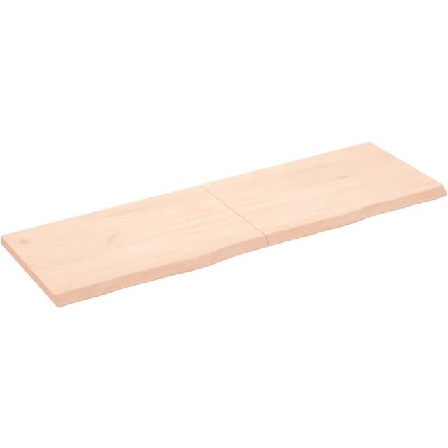 vidaXL Wall Shelf 160x50x(2-4) cm Untreated Solid Wood Oak - Brown
