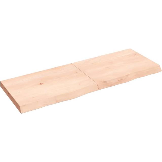 vidaXL Hyllplan 140x50x(2-6) cm obehandlad massiv ek