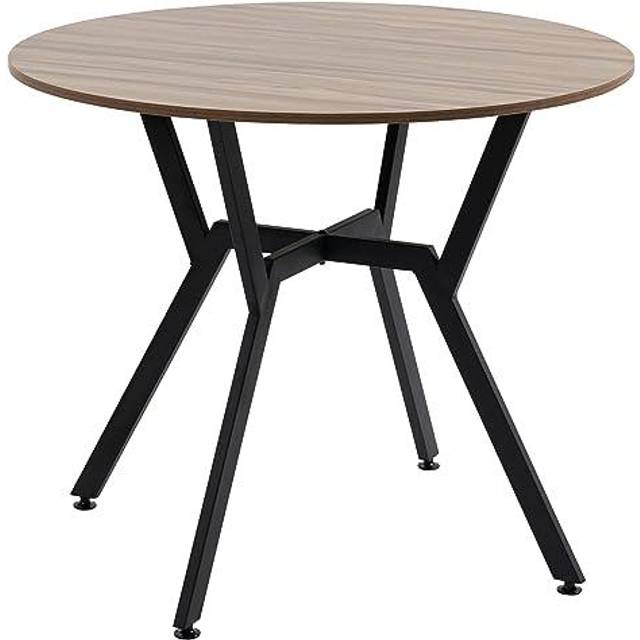 HOMCOM Small Kitchen Table with Black Steel Legs Dining Desk for Living Room | TJ Hughes