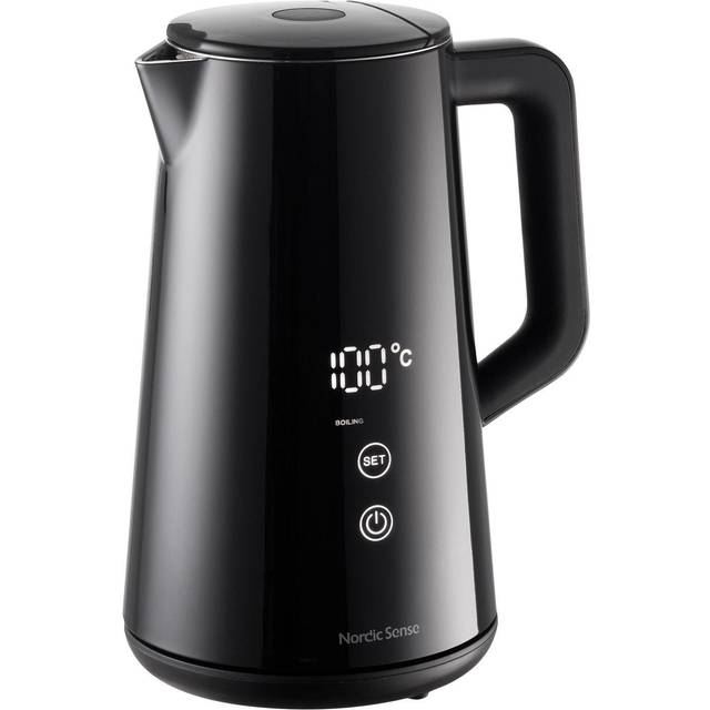 Nordic Sense - Elkedel Digital 1,5 liter 1800 watt Sort