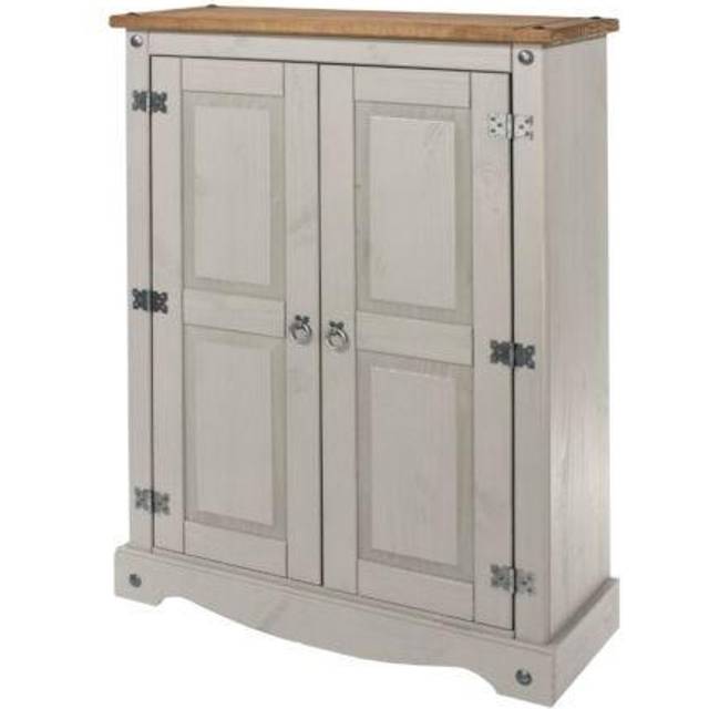 Home Source Corona 2 Door Cupboard Storage Unit Grey