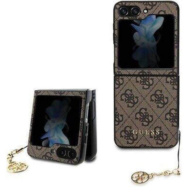 Samsung Galaxy Z Flip5 Guess 4G Charms Collection Hybrid Skal - Brun