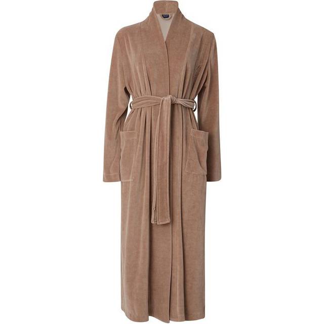 Lexington Aubrey cotton velour robe brown