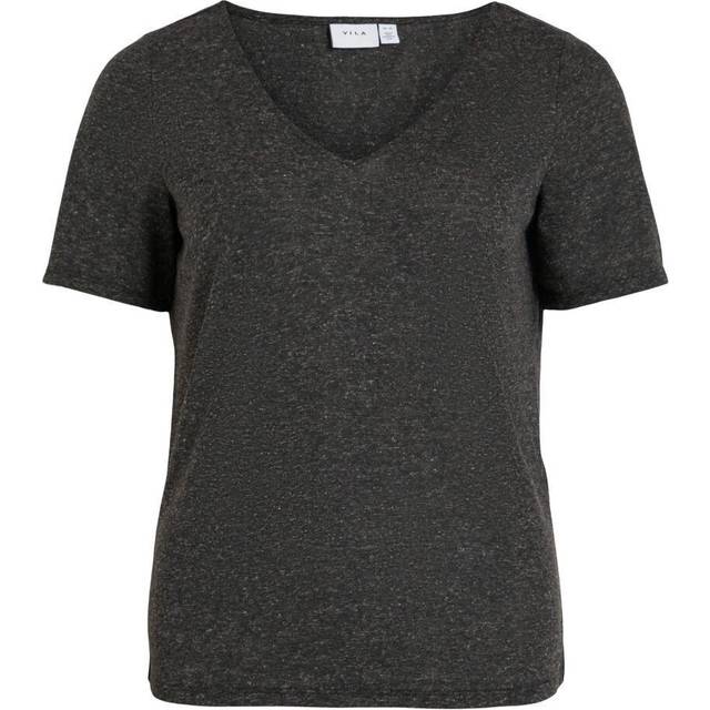Tee shirt manches courtes col v Femme VILA M svart