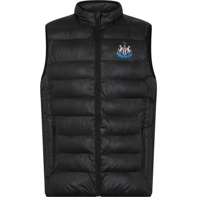 Newcastle united official gift mens padded body warmer gilet black zip small
