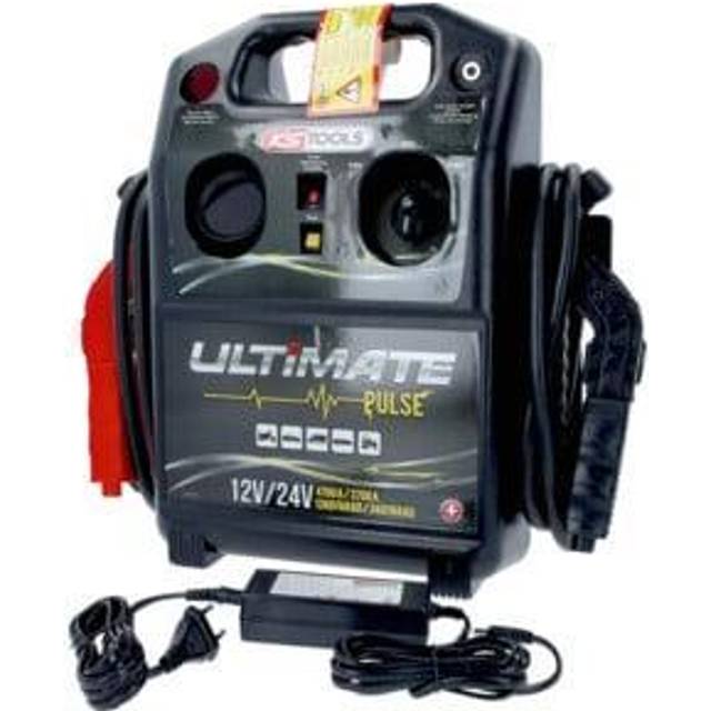 KS Tools 550.1850 12 V 24 V Kondensator-Booster - mobiles Starthilfegerät 4700 A 3700A Weiß