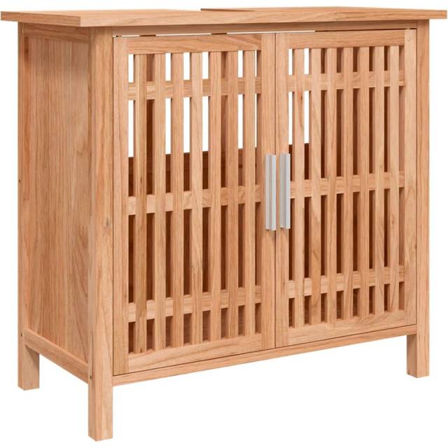 Tvättställsskåp 66x29x61,5 cm massivt valnötsträ