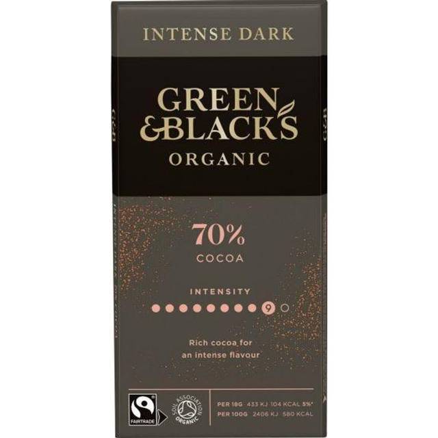 Green & Black's Organic Dark 70% Chocolate 90g Bar