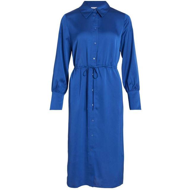 VILA Viellette L/S Shirt Dress/Su - Noos |Blå |34
