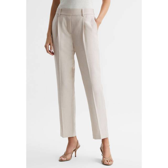 Reiss Shae Taper Linen-Blend Trouser