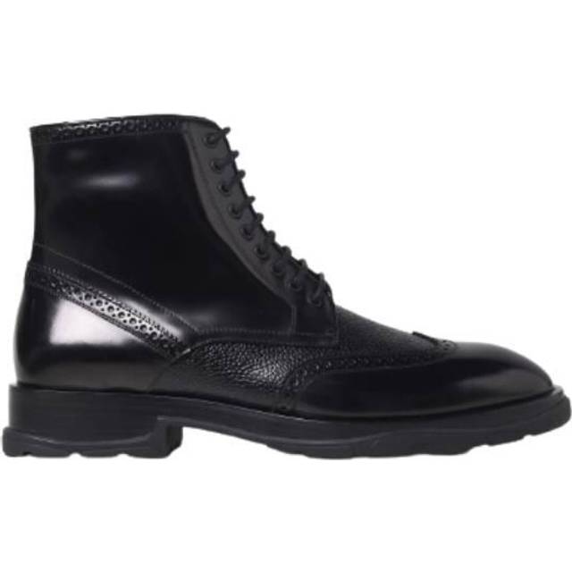 McQueen ankle boots in brushed leather - Black - 40