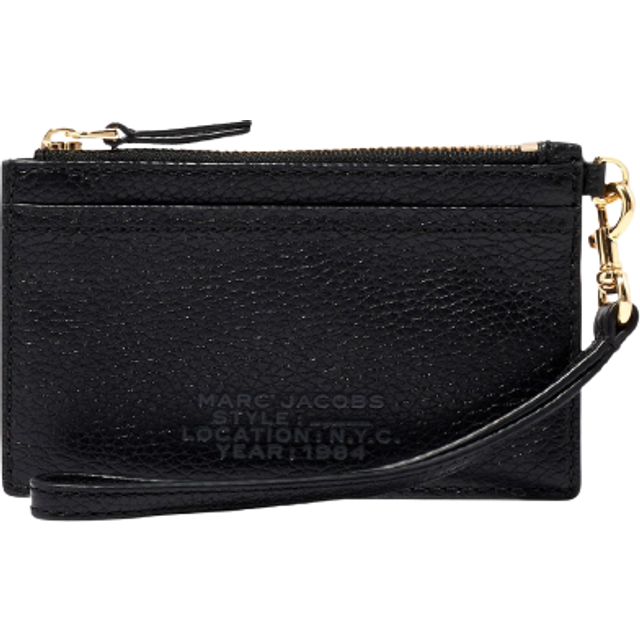 ◇MARC JACOBS◇ The Top Zip Wristlet WalletBlack Marc Jacobs The Leather Top Zip Wristlet Wallet - Black