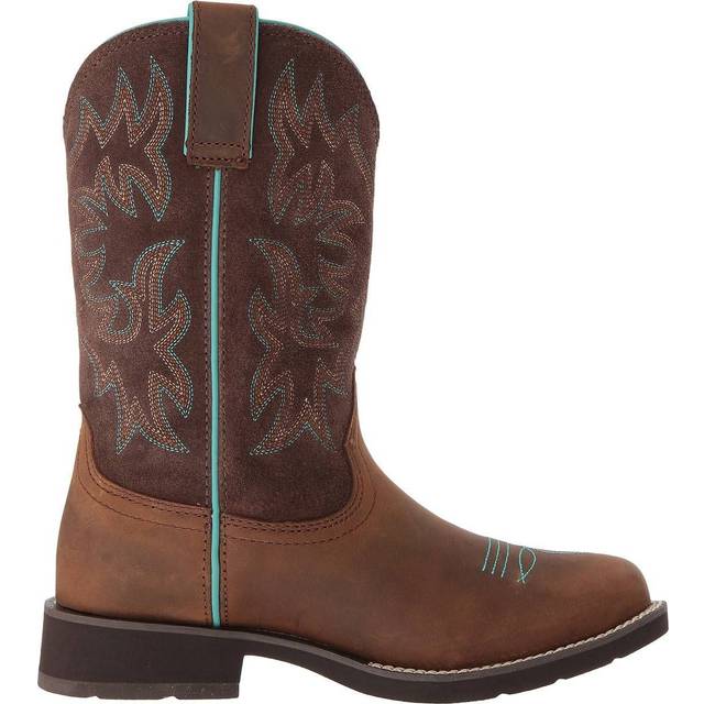 Women's leather western boots Ariat Delilah Round Toe - Marron