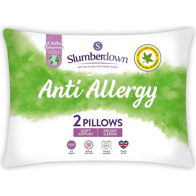 White Anti Allergy Pillows 2 Pack