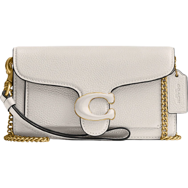 Coach Polished Pebble Tabby Wristlet  Chalk  One Size