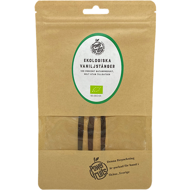 Powerfruits Äkta Bourbon Vaniljstång 3 st