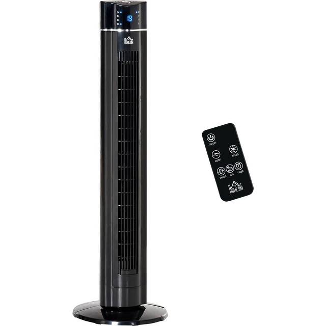 HOMCOM Anion Tower Fan Cooling for Bedroom with Oscillating - Black