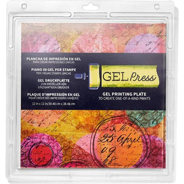 Monoprinting Print Plate - 12â X 12â (30.5 X 30.5 cm =) Gel Plate - Printmaking Supplies - Reusable Gel Printing Plate for Press Art for Card