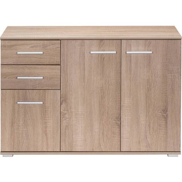 Sideboard Oak 107x75x35cm with 3 Doors 2 Drawers