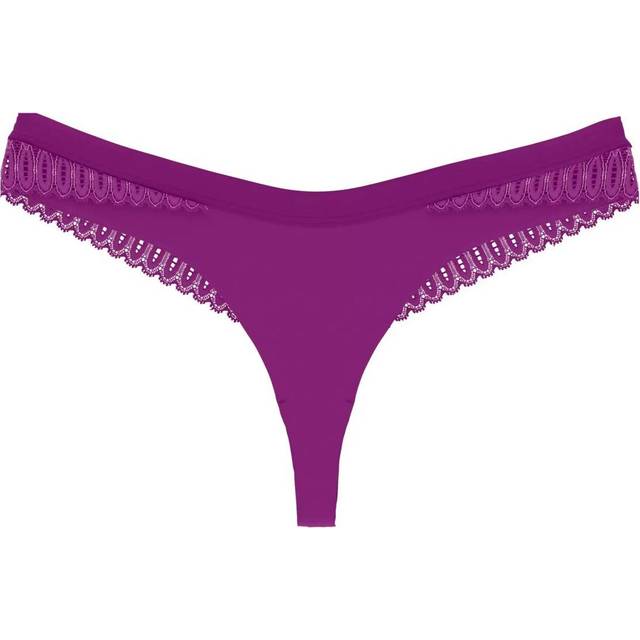 Triumph Dam Aura Spotlight Conscious High Leg String Briefs, Violet, 44