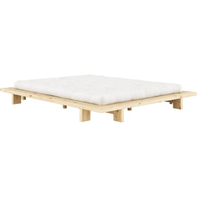 Japan Bed Frame, FSC certified pine wood, Made in Europe, Scandinavian Design, choose your size and color - Unfinished (European Kingsize (160 x 200cm))