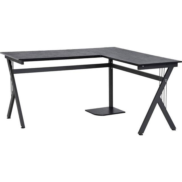 61"" L-Shaped Corner Computer Desk Laptop Workstation PC Table Home Office With CPU Stand Black - CARTER | TJ Hughes