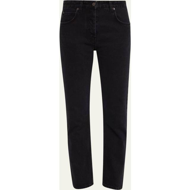 Riaco Slim-Leg Crop Jeans - BLACK - 8