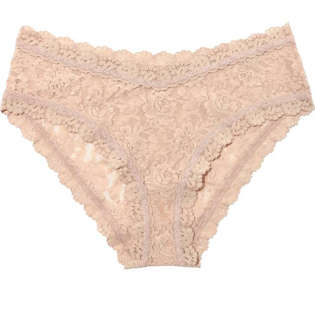 Nude Signature Lace V-Front Cheeky Brief - Beige (XS)