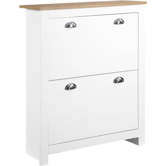 HOMCOM Shoe cabinet - White - Home Living | TJ Hughes