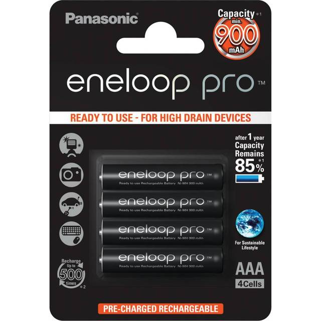 Panasonic Eneloop Pro AAA HR03 930mAh Rechargeable Batteries | 4 Pack