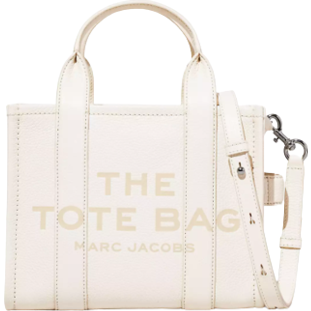 MARC JACOBS Marc Jacobs The Leather Small Tote Bag in Cotton/Silver