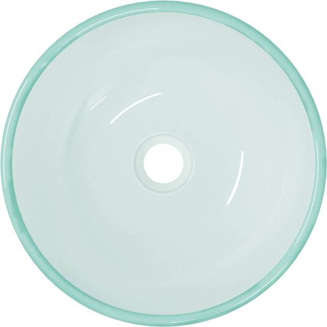 vidaXL Basin Tempered Glass 35x12 cm Frosted - Cream