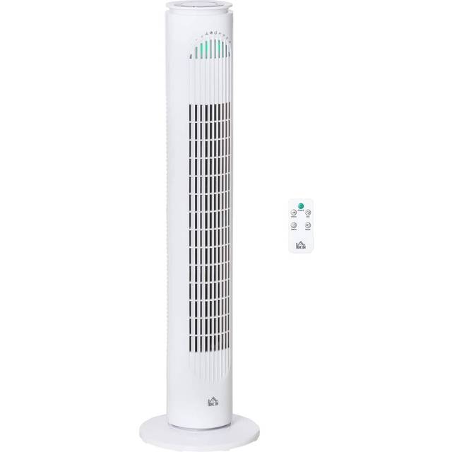 HOMCOM 30 Inch Led Tower Fan - White, White