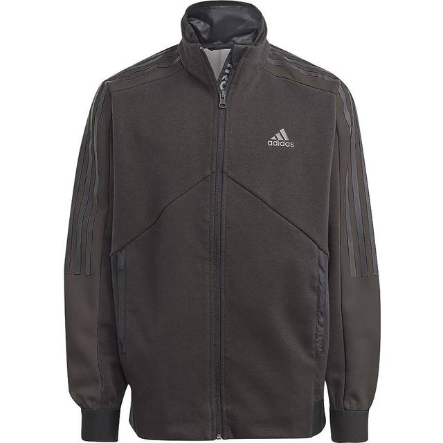 adidas Sportswear Childrens Unisex Tiro Suit Up Knit Track Top - Black Recycled Material - Size 13-14Y