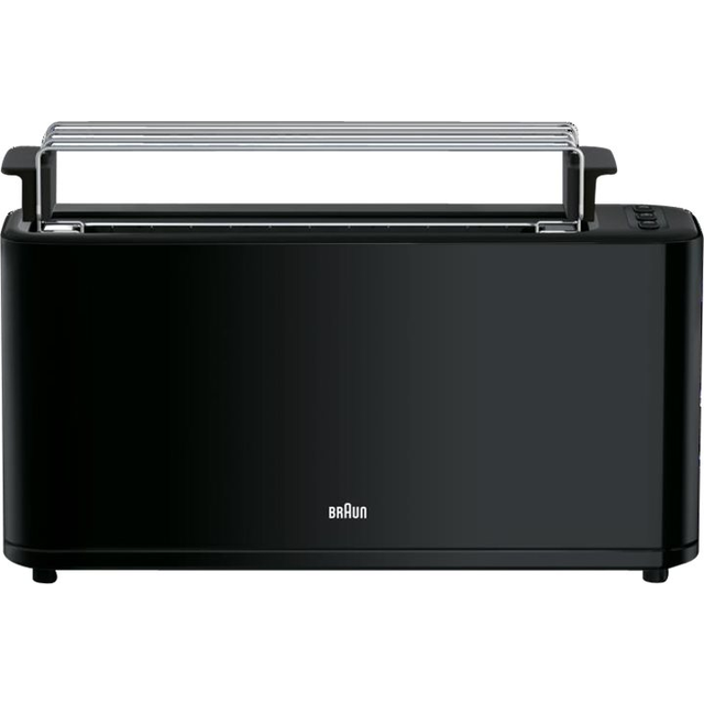 Braun Household HT 3110 WH brödrost | lång slits | extra bred rostkammare | avtagbar smullåda | uppvärmnings- och upptiningsfunktion | 7 rostgrader | Separat brödfäste | Vit
