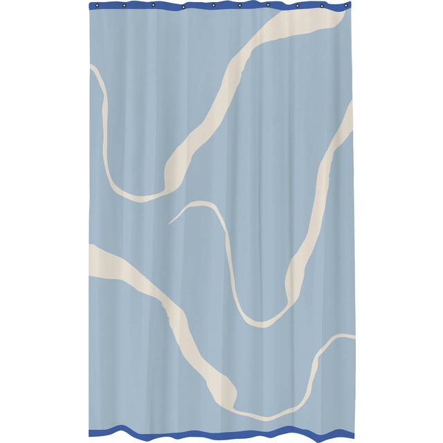 Mette Ditmer Nova Arte duschdraperi 150x200 cm Light blue-off-white
