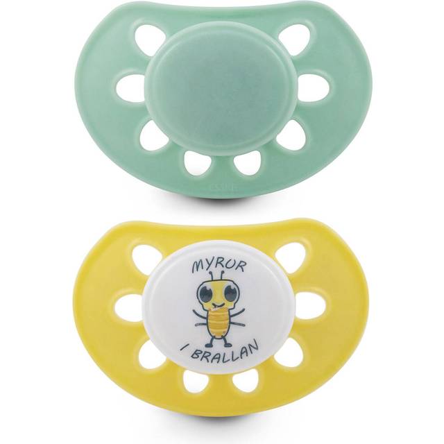 Esska Classic Napp Silikon 2-pack 4-36 mån (Grön/Myra)