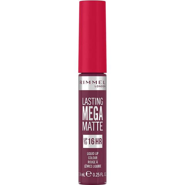 Rimmel Lasting Mega Matte Mat flydende læbestift 16t Skygge Rock Me Purple 7,4 ml