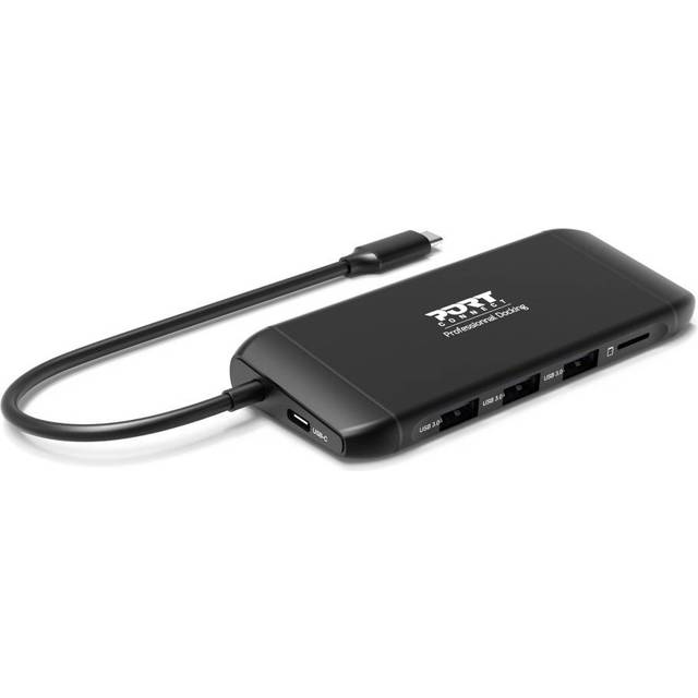 PORT connect - Dockningsstation - USB-C - HDMI, VGA - 1GbE